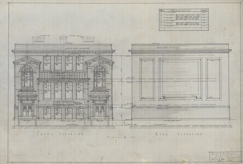 Preview of architectural drawing for an unidentified school.