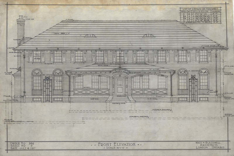 Preview of architectural drawing for an unidentified nurses' residence
