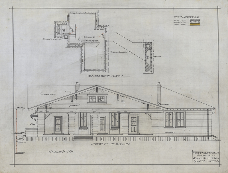 Preview of architectural drawing for an unidentified residence.