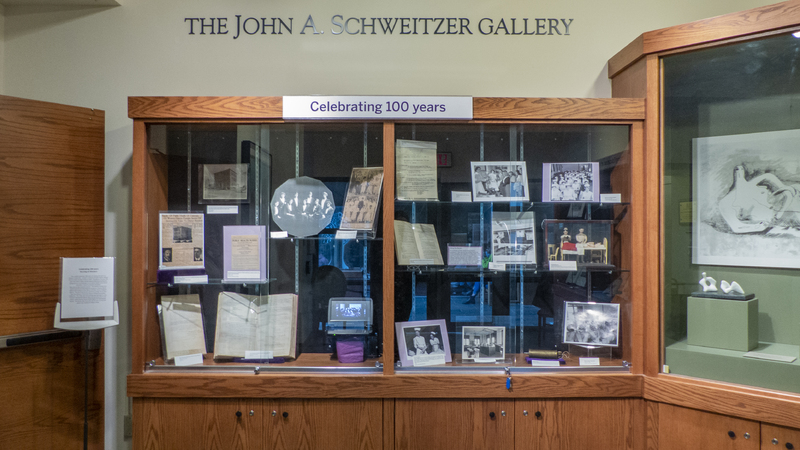 Image of the physical nursing exhibit in the John A. Schweitzer Gallery.